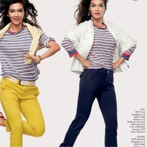 CAbi‎ Cadet Pullover Striped Sweater No. 5830 Size Medium EUC